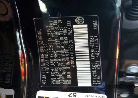 2026 Toyota Camry Xse z USA, uszkodzony, nr VIN 4T1DAACK1TU226106